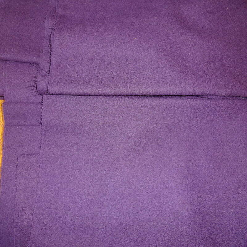 紫色無地　幅158ｃｍ×115ｃｍ/118ｃｍ　２枚　化繊ウール混