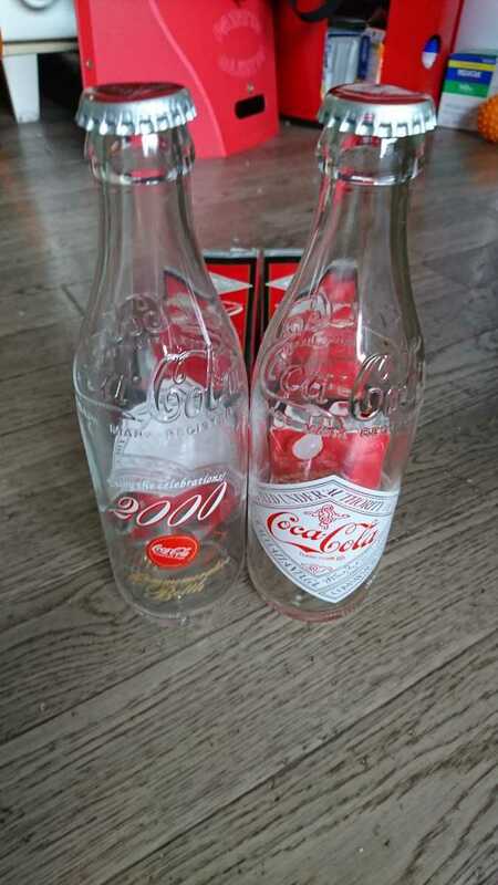 コカコーラ 2000年ミレニアム限定ボトル 2本セット 箱あり ガラス瓶 COCA-COLA