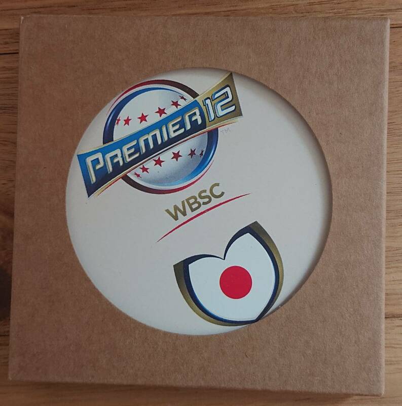 【新品未使用】WBSC PREMIEM12 セラミック製コースター（日本）◆侍ジャパン◆プレミア12 