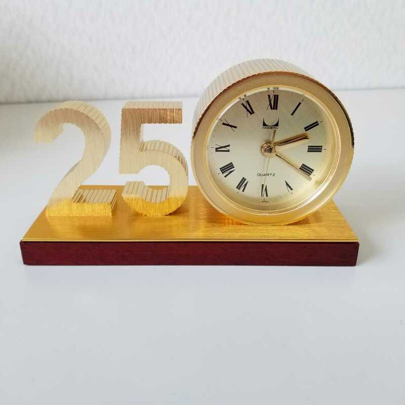 レア物　　航空自衛隊　幹部候補生　25周年記念　置き時計　　非売品