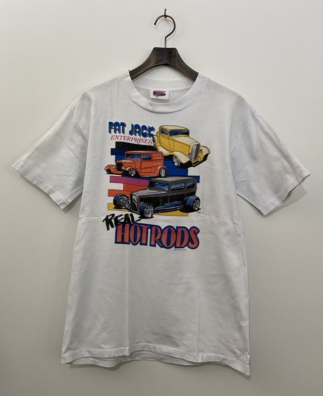 80's 90's ビンテージ☆ANDY'S tee shirts HOT RODS ホットロッド 半袖Tシャツ M 車 FAT JACK アンディーズT