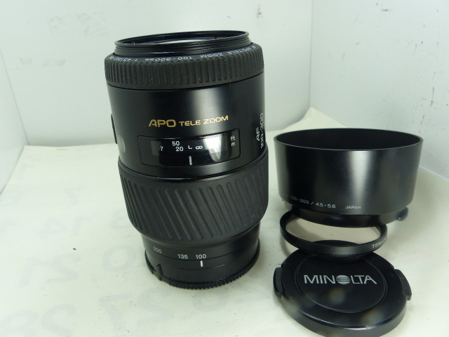 SONYα ミノルタ APO 100-300mm F4-5.6 マクロ フィルター・フード付 美品