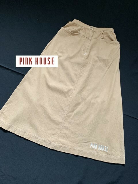 PINK HOUSE 【ピンクハウス】 ロゴ刺繍 Aライン スカー ト