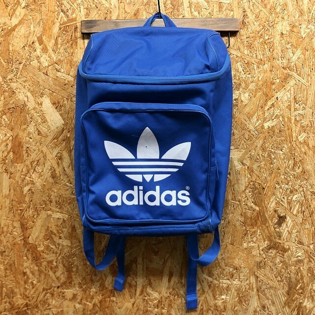 adidas TREFOIL アディダス トレフォイル - リュックサック バックパック デイパック かばん カバン ロゴプリント - ブルー系×ホワイト