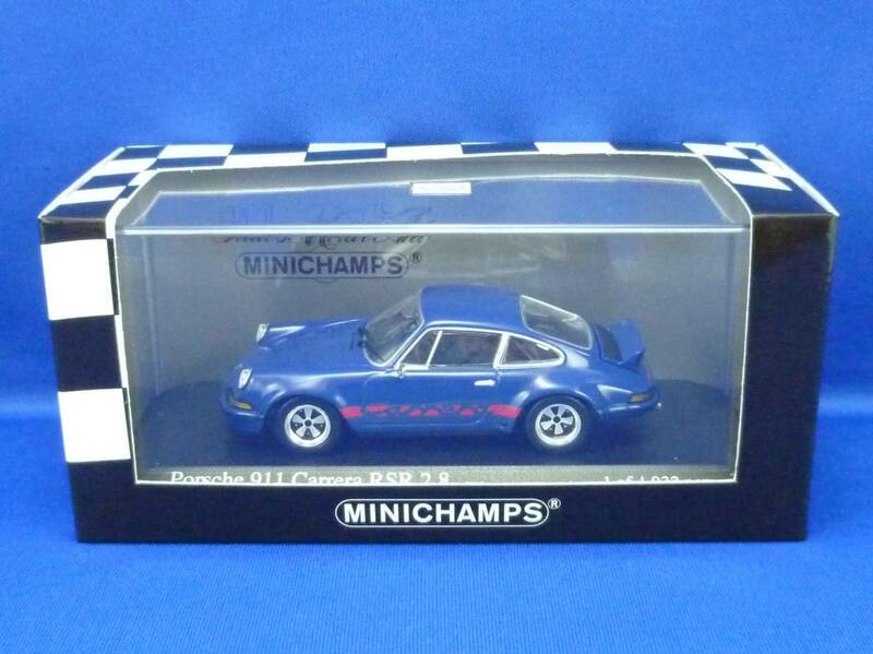 ⑥ミニチャンプス 1/43 ポルシェ 911 Carrera RSR 2.8 1973 Blue(MINICHAMPS, PMA, Porsche, カレラ)
