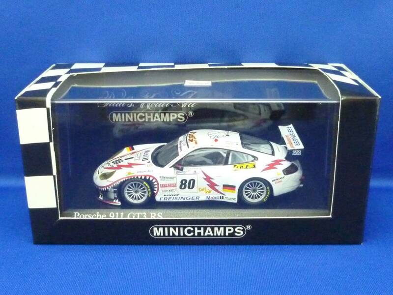 ⑨ミニチャンプス 1/43 ポルシェ 911 GT3 RS #80 ル マン 2002