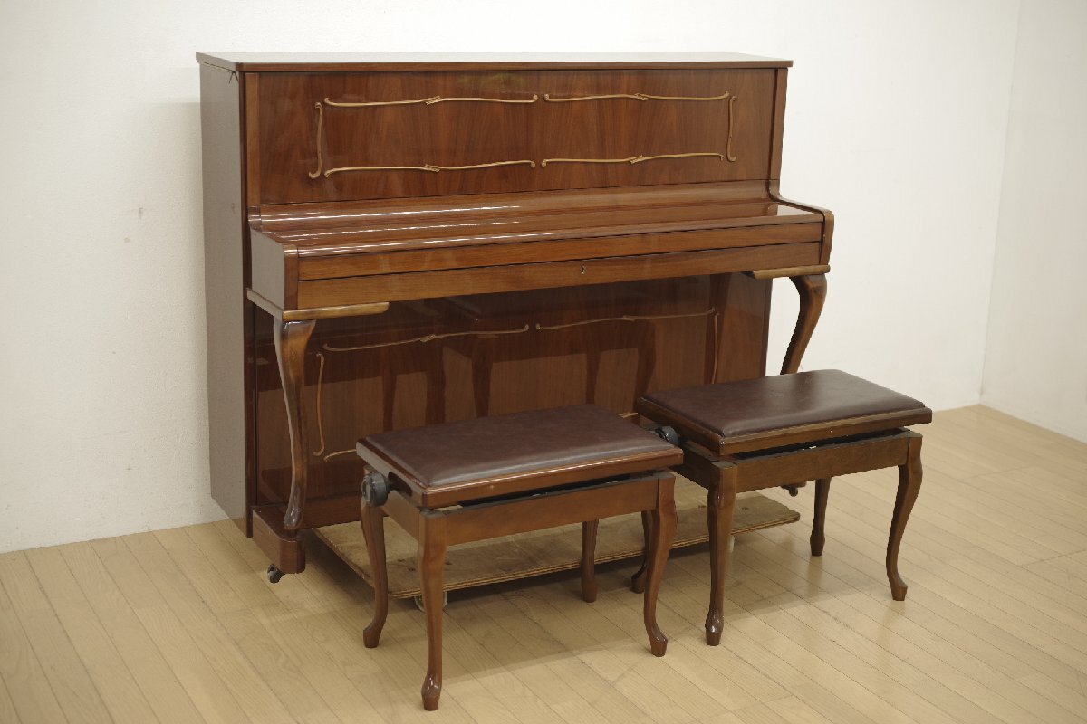 希少 Zimmerman ツィンマーマン アップライトピアノ ウォールナット艶出し ドイツ 音出し確認済 引取限定 発送の場合はご落札者様にて手配