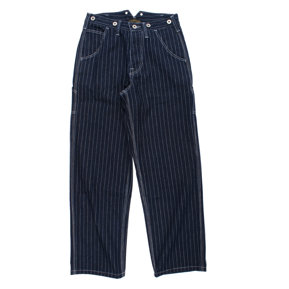 高品質ジーンズ デニム パンツ 13.5oz ウォバッシュ ストレートパンツ メンズ 作業用 オーバーオール L ウェストサイズ選択可