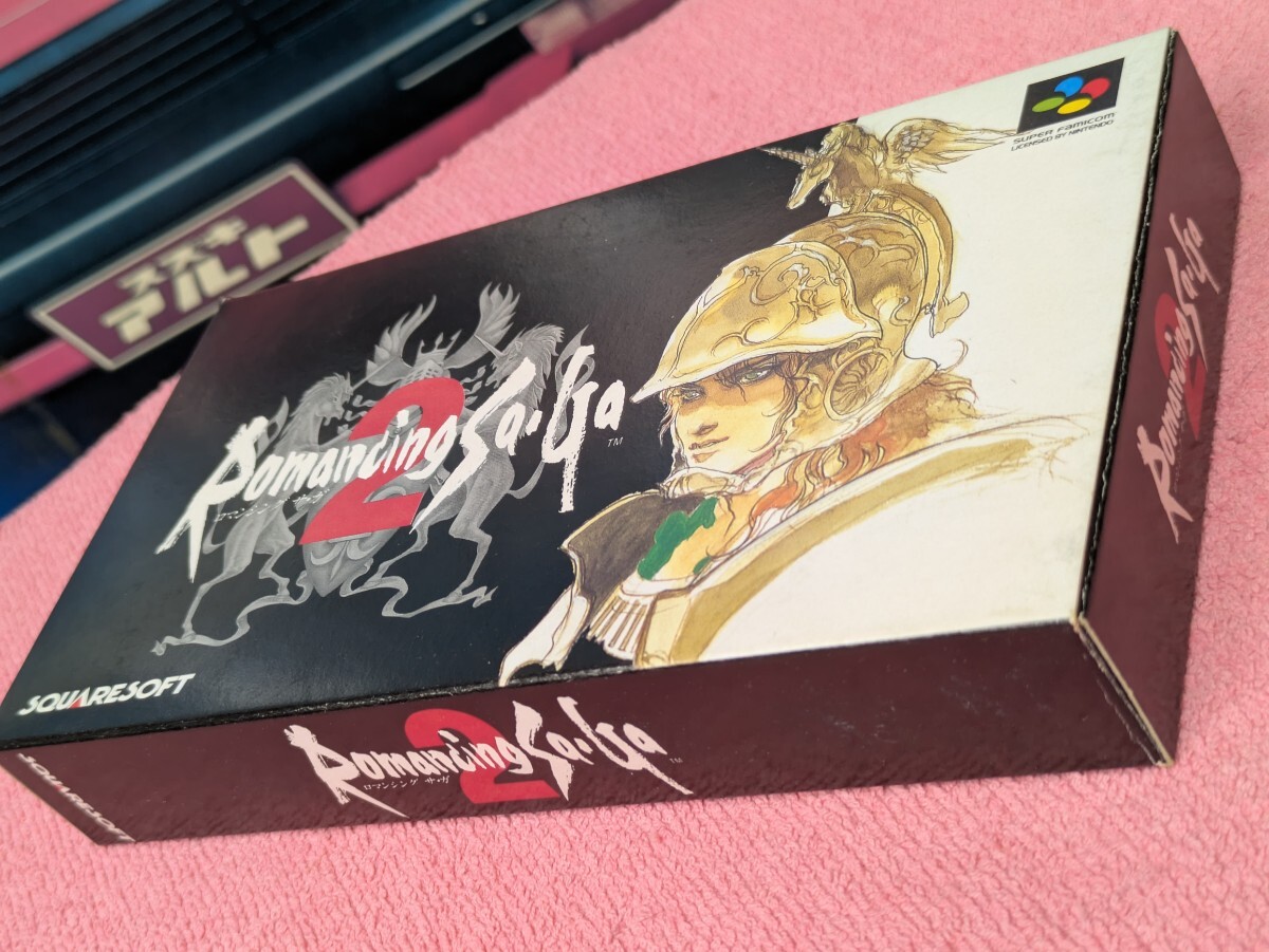 任天堂 スーパーファミコン SQUARESOFT ロマンシング サ ガ２ 元箱取説付 中古現状品 株式会社スクウェア Romancing Sa Ga2 Nintendo RPG