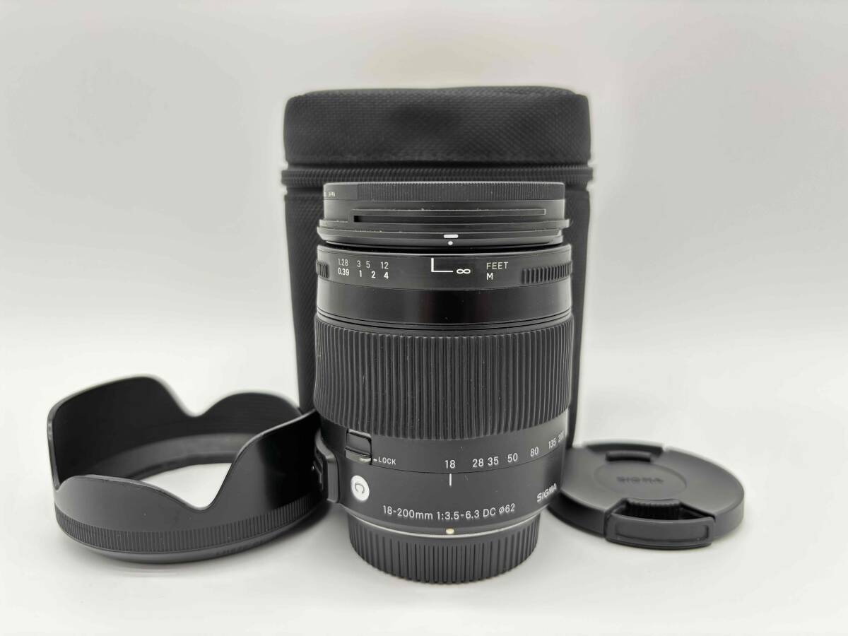 ★動作品★SIGMA 18-200mm F3.5-6.3 DC MACRO OS HSM Contemporary For Nikon ケース付ほか #182
