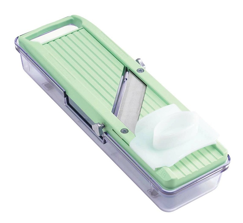 ベンリナー 受皿付 グリーン スライサー 野菜のスライサー 日本製 野菜調理器 調理器具 受け皿