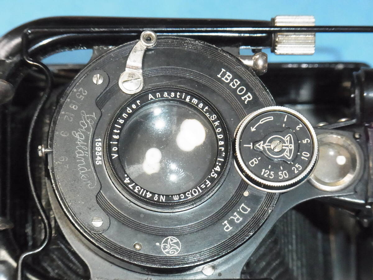 フォクトレンダー Voigtlander ISSOR D.R.P. 1:4.5 F=10.5cm 蛇腹カメラ 管理1105