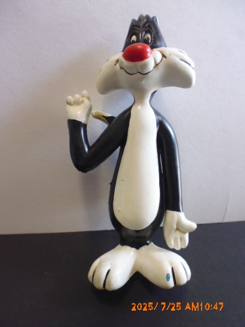 ワーナーブラザース・シルベスター 1９７６年 ビンテージ・ラバー フィギュア DAKIN 1976 DAKIN Rubber Sylvester Figure