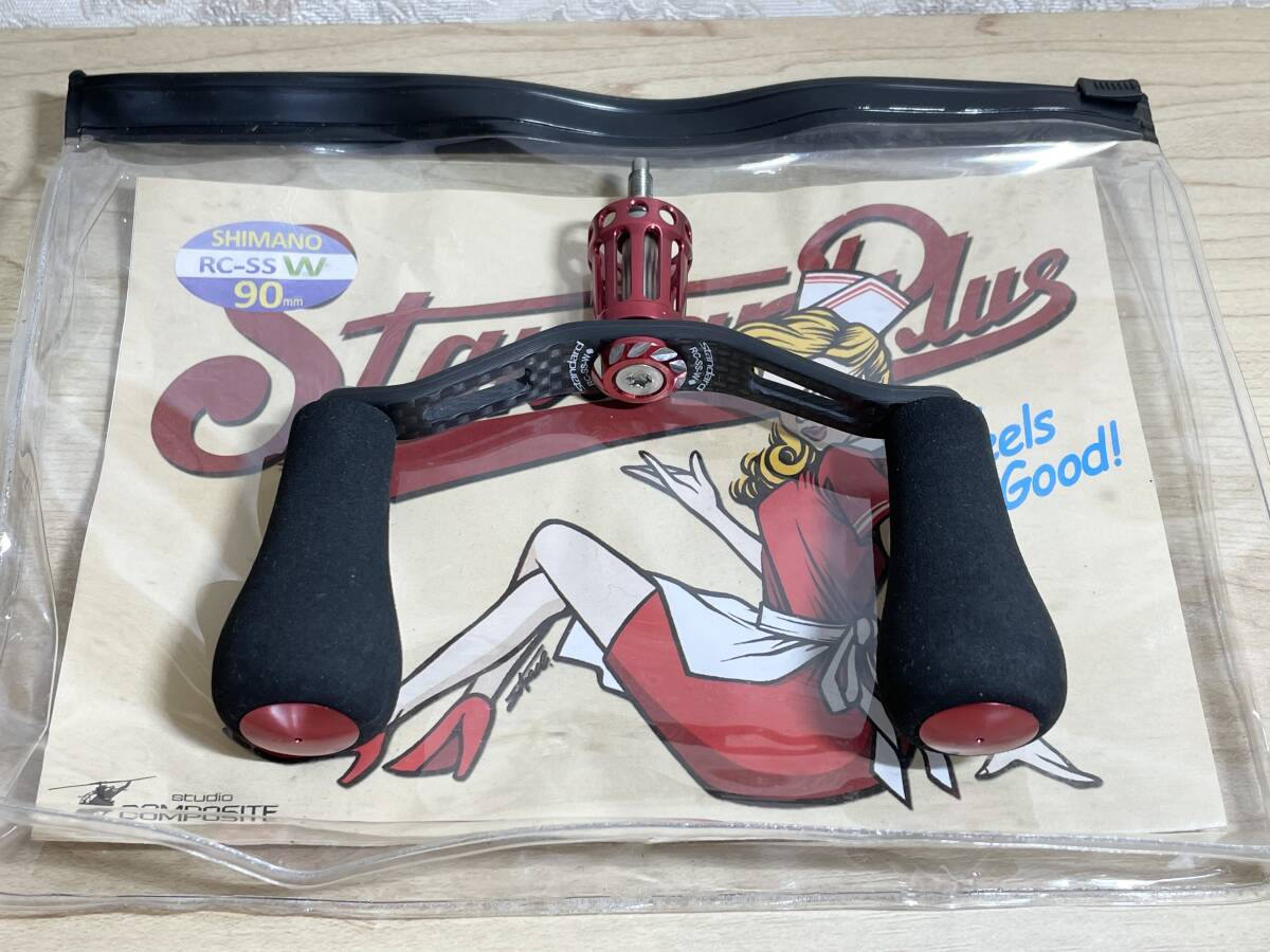 スタジオコンポジット カーボンハンドル シマノ用 Evaノブ ステラなど StudioComposite RC-SS-W 90mm r25l Shimano Stella 10 14 2500 3000