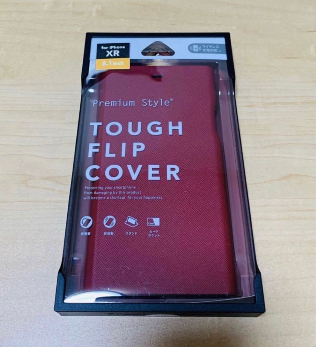 iPhone XR タフフリップカバー 手帳型 カードポケット XR手帳 スマホケース 耐衝撃