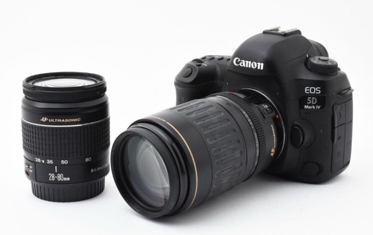 デジタル一眼レフカメラ/Canon EOS 5D Mark IV標準&望遠ダブルレンズセット/EF28-80㎜1:3.5-5.6V USM/EF 100-300㎜1:5.6