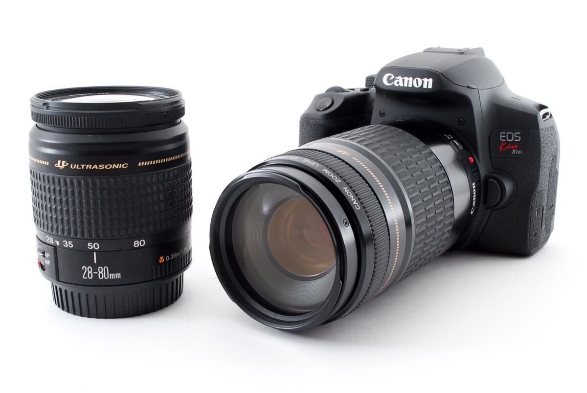 Canon EOS Kiss X10i標準&望遠ダブルレンズセット/EF 28-80㎜1:3.5-5.6 IV/EF 75-300㎜F4-5.6