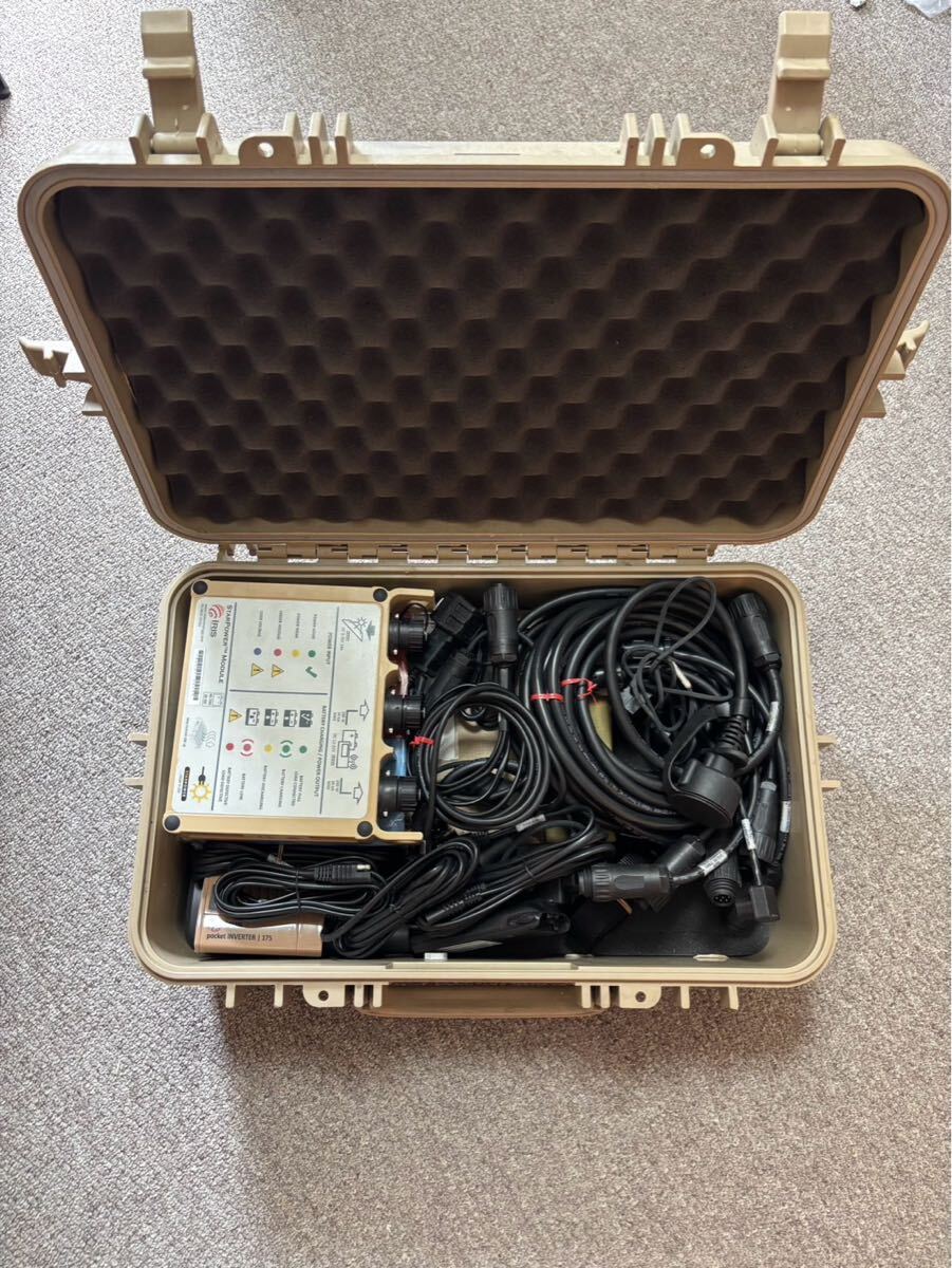 米軍 実物 IRIS/SolarPanel PortableKit ソーラーシステム フルセット 携帯 軍用無線 キャンプ 防災 災害時