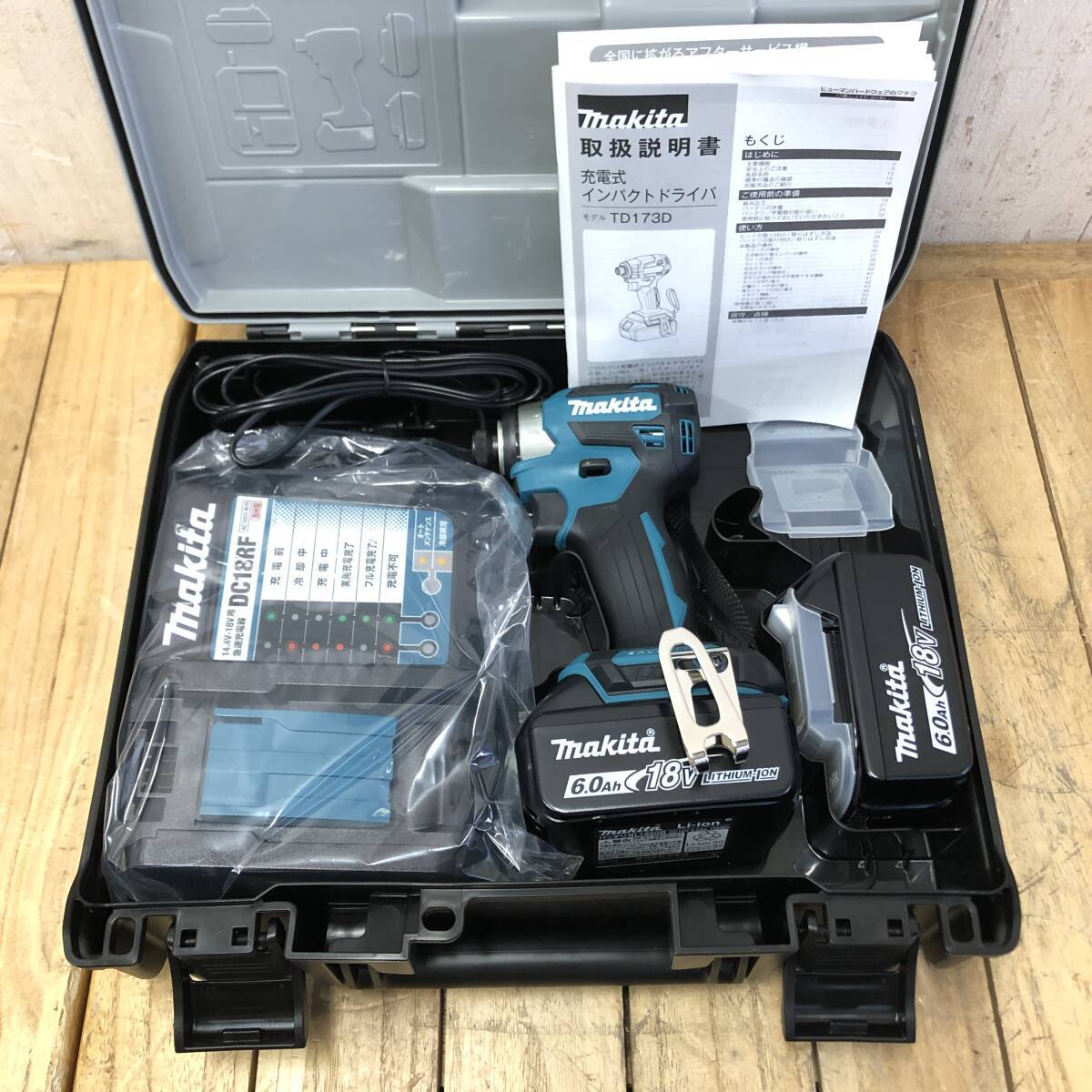 ＊【新品】MAKITA TD173DRGX 充電式インパクトドライバ 18V 6.0Ah ブルー 純正BT2個/充電器/ケース 電動工具 マキタ