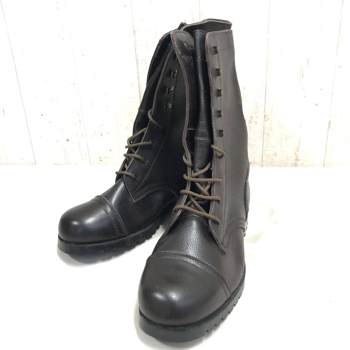 ＊1983 陸上自衛隊ブーツ【デッド】KING CROWN 25.5c m 半長靴 ミリタリーブーツ 安全靴 キングクラウン