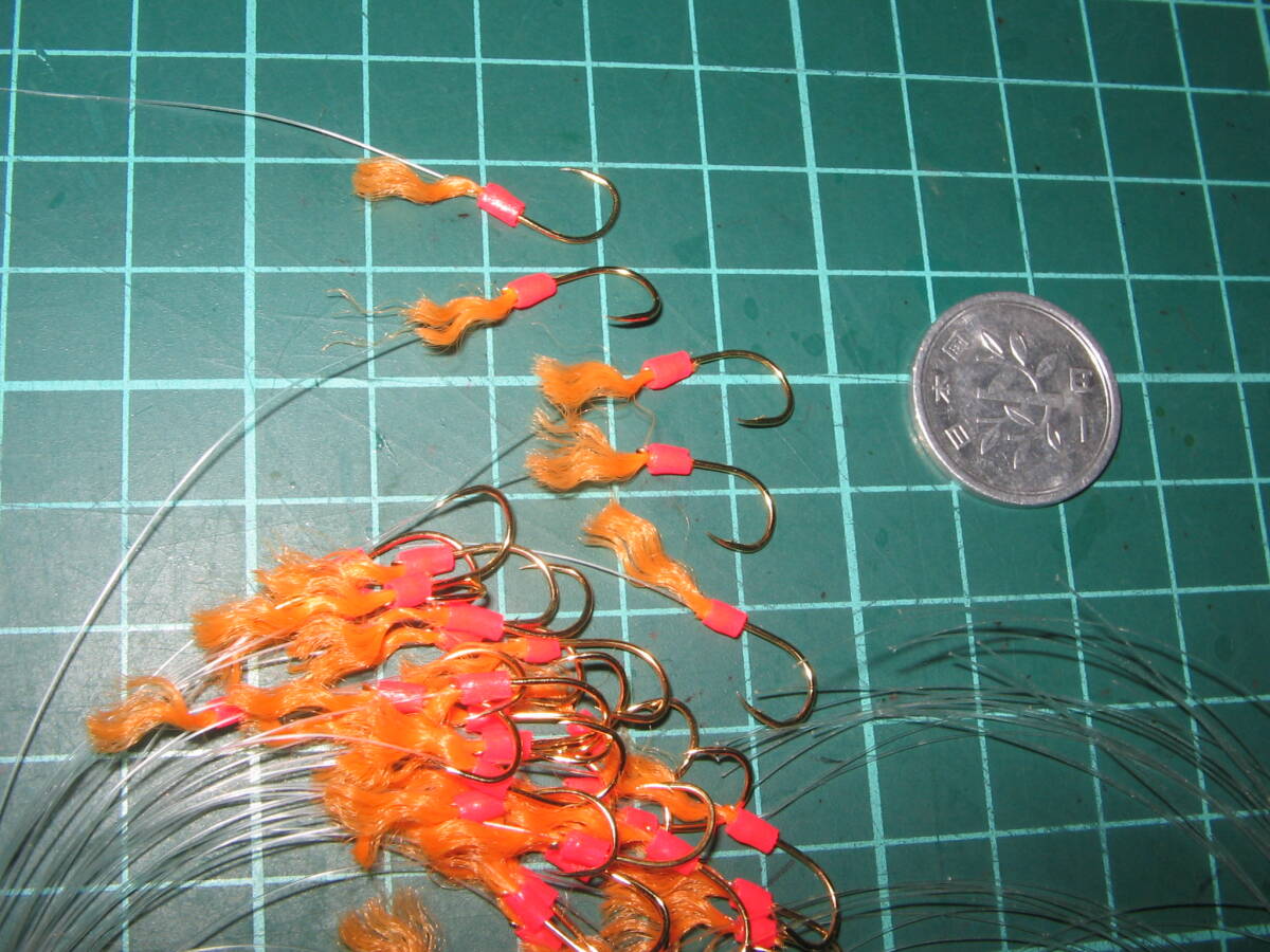 イサキ　ハナダイ　仕掛け作りに　チヌ針1号金　32本　ふさふさ