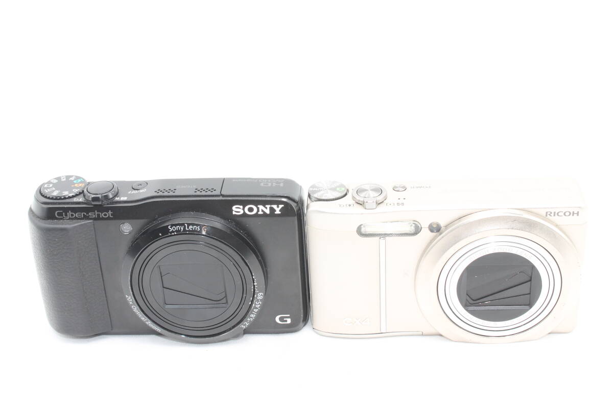 20250614KNA-12※SONY Cyber-Shot(サイバーショット) HX30V ※RICOH デジタルカメラ CX4 シャンパンシルバー