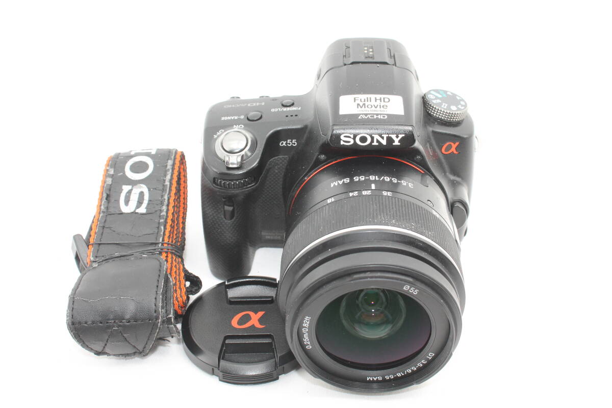 【20250705KNB-16】ソニー SONY ミラーレス一眼 α55 ズームレンズキット DT 18-55mm F3.5-5.6 SAM付属 SLT-A55VL