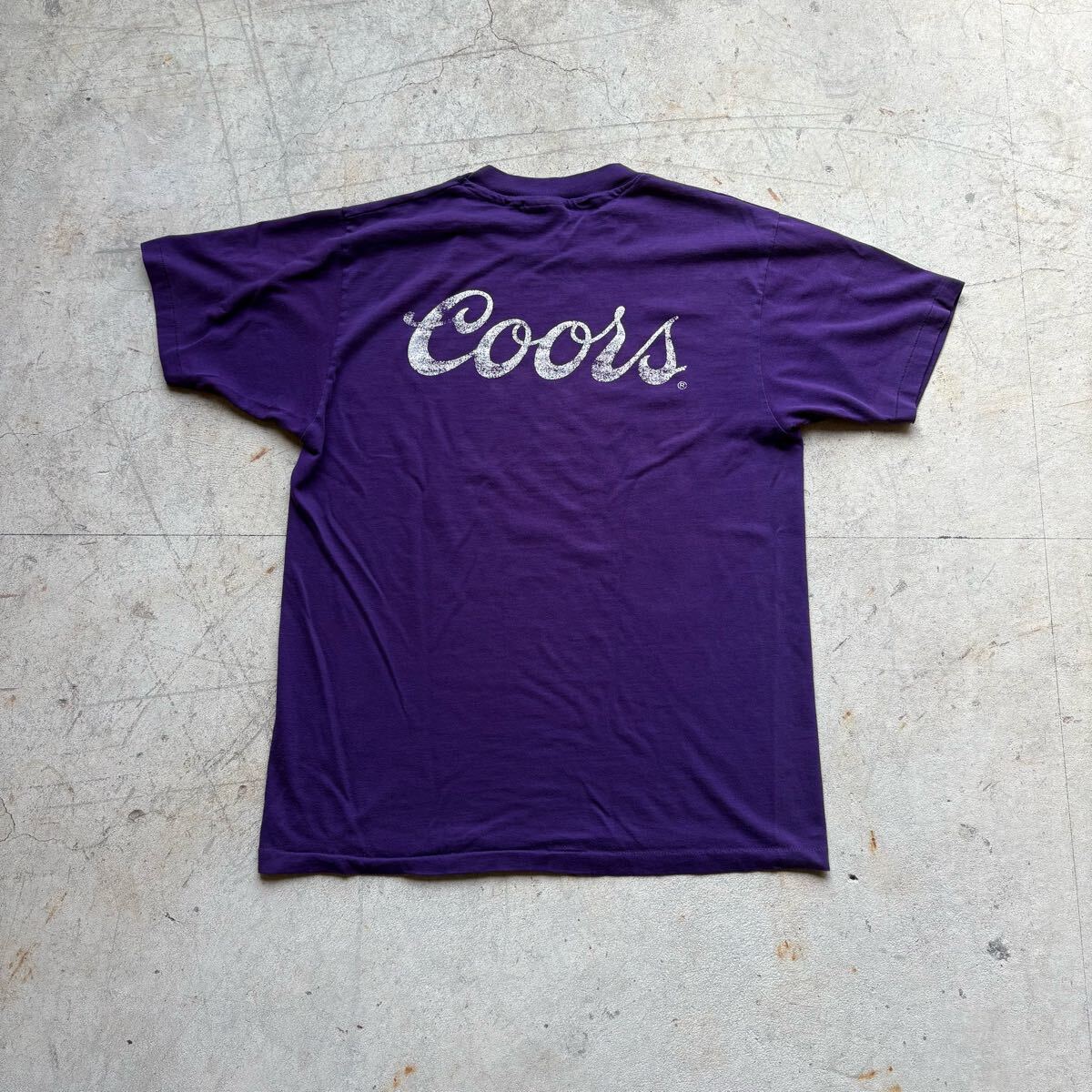 80s vintage ヴィンテージ　ヘインズ　Hanes coors クアーズ　　　　beer ビール　t Tシャツ