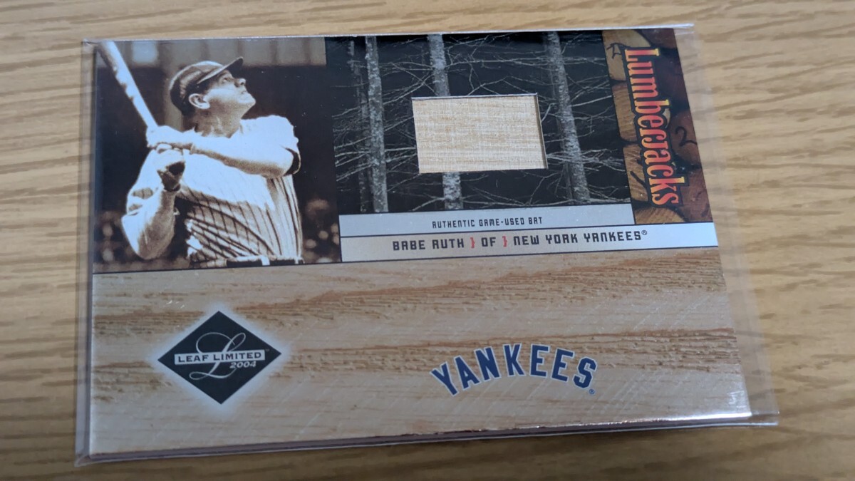 Babe Ruth メジャーリーグゲーム実使用バット入りカード 034/100 