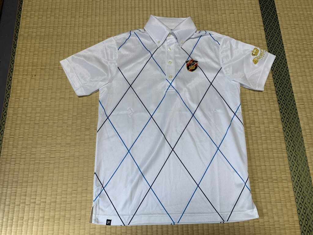 FILA GOLF/フィラゴルフ 速乾 半袖 ポロシャツ ボタンダウンシャツ M