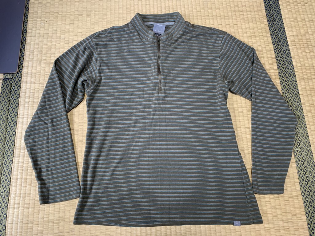 Mizuno outdoor/ミズノ アウトドア 長袖ジップシャツ 中厚手　LL