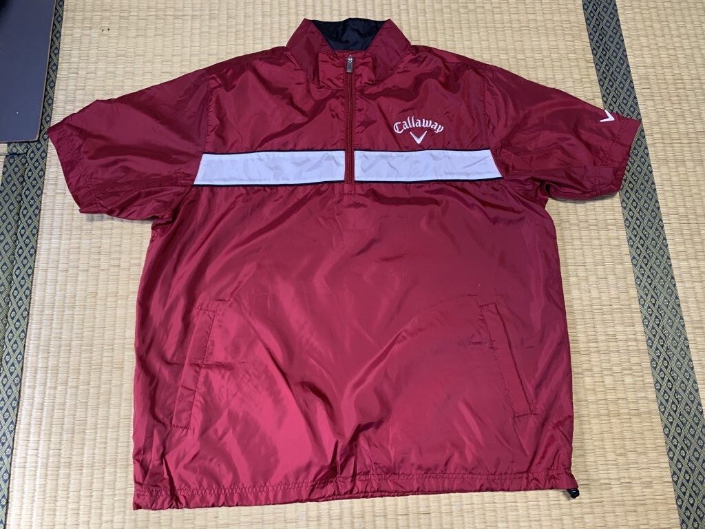 Callaway/キャロウェイ ゴルフ 半袖ジップブルゾン　L