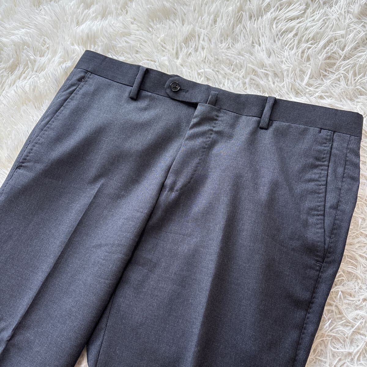 未使用◎【伊】レダ×ユニバーサルランゲージ『抜群の清涼感』REDA スラックス パンツ ICESENSE アイスセンス 春夏 チャコールグレー M位
