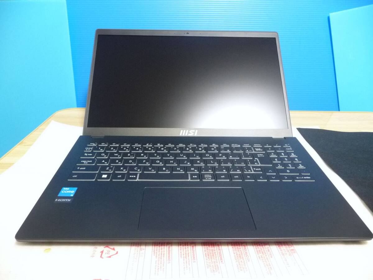 ◆展示美品 MSI 15.6型ノート Modern-15-B12MO-977JP(Modern 15 B12M) [Corei3-1215U/8GB/SSD512GB/Office H&Business 2021/Win11] 3年保証