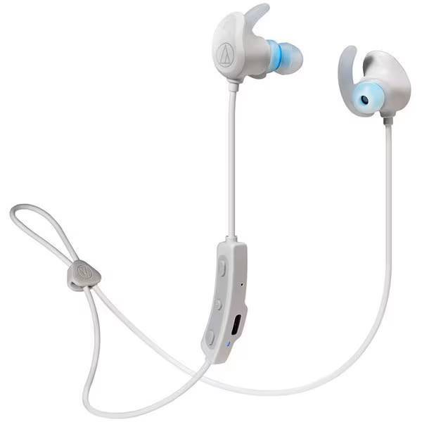 ◆新品未開封 オーディオテクニカaudio-technica ワイヤレスイヤホン ATH-SPORT60BT WH [スポーツ用/防水/リモコンマイク/ホワイト] 1台限
