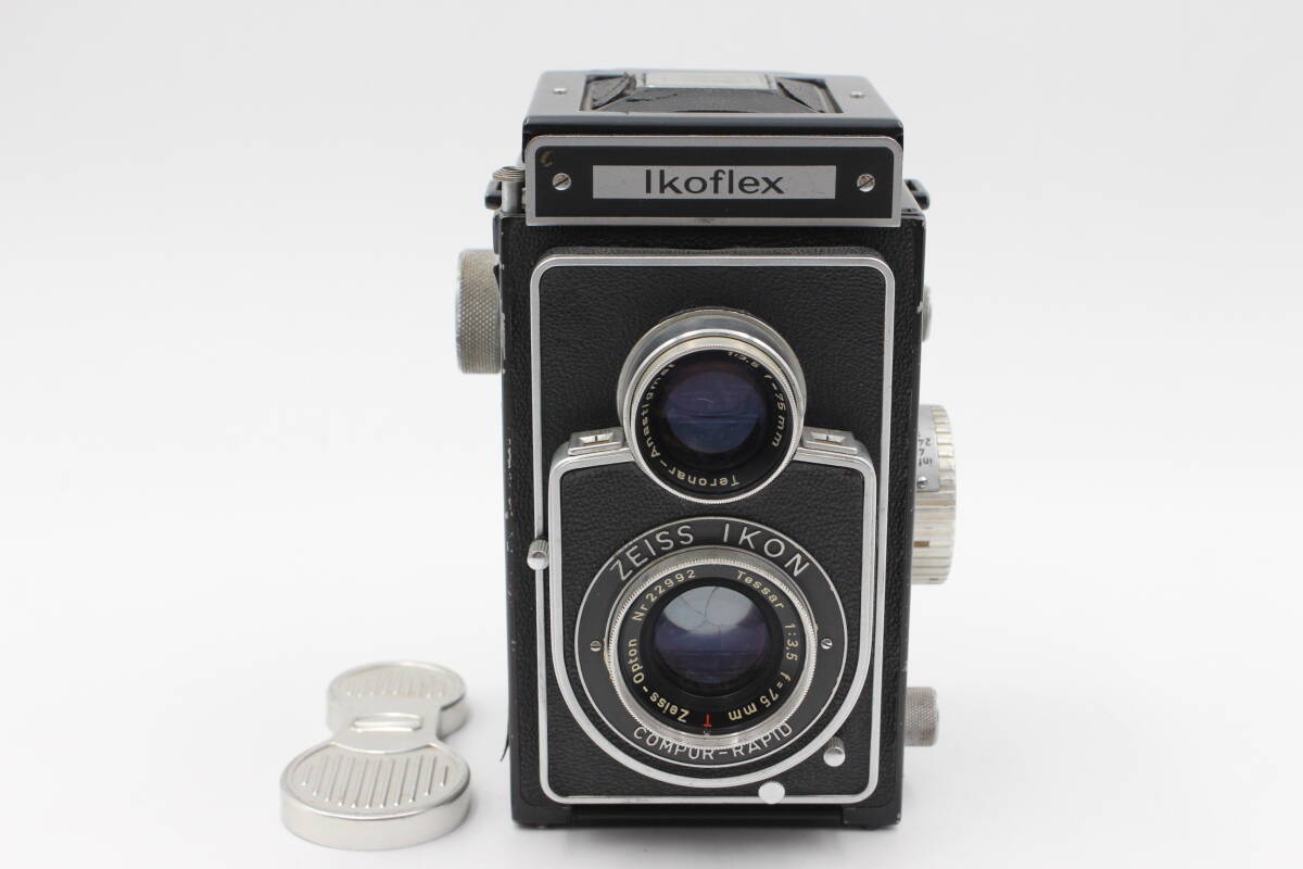 値下げ◆稀少☆ツァイスイコン Zeiss Ikon IKOFLEX Zeiss-Opton Tessar T 75mm F3.5 二眼カメラ ##z9178