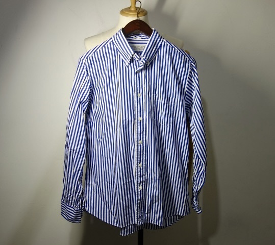TK 良品 インディビジュアライズド INDIVIDUALIZED SHIRTS 長袖 ストライプシャツ 白青 16