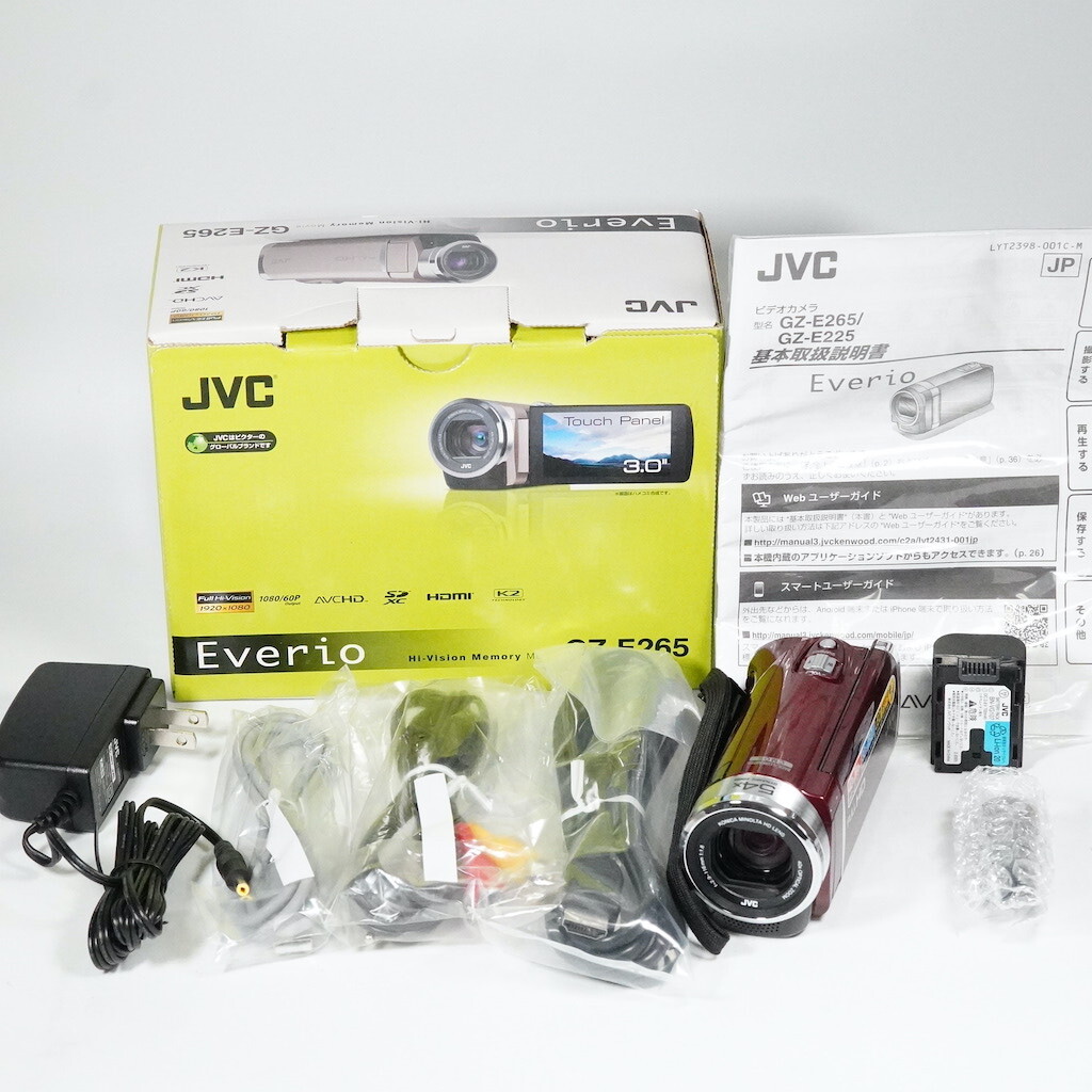 JVC Victor Everio GZ-E265-R レッド 元箱 /1995 動作OK 返金保証