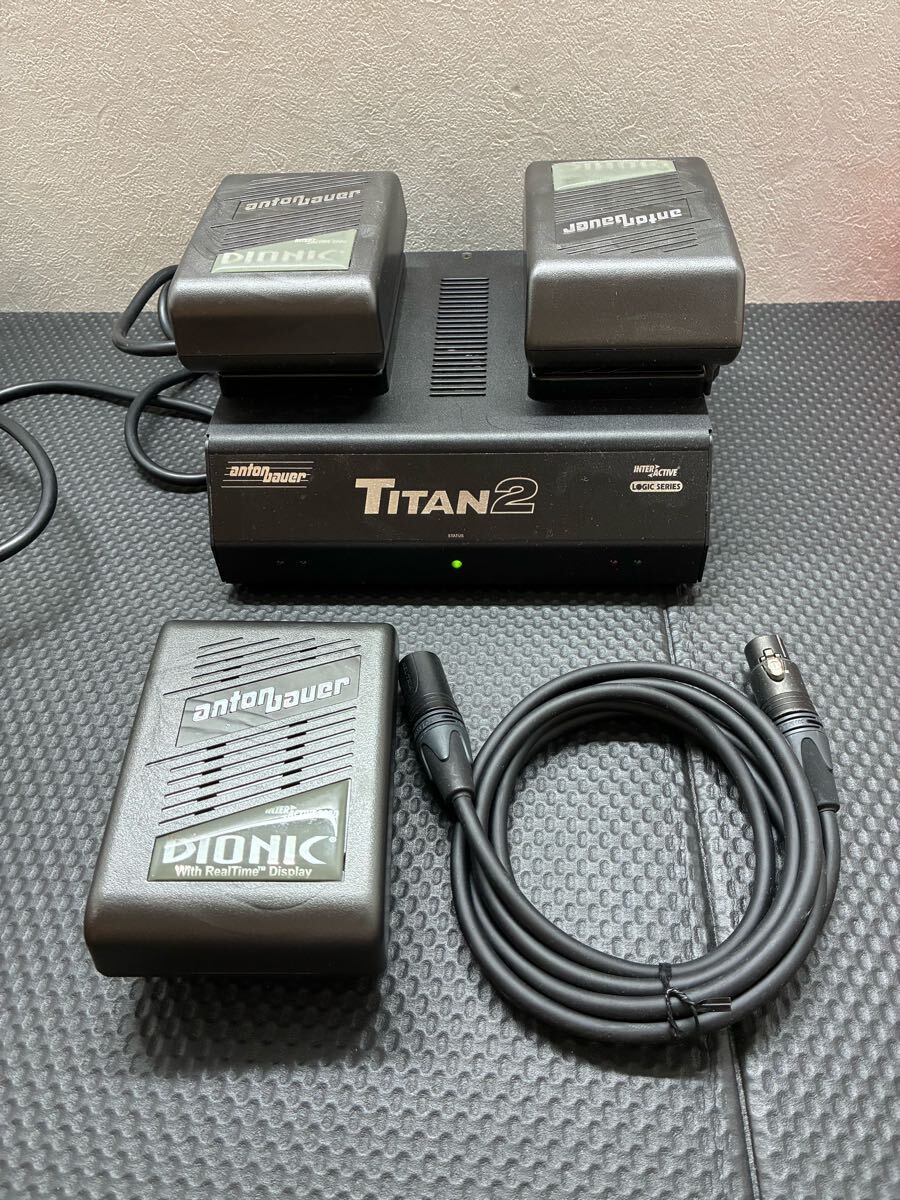 ★通電確認のみ★Anton Bauer Titan 2バッテリーチャージャー Anton/Bauer Dionic バッテリー３個セット