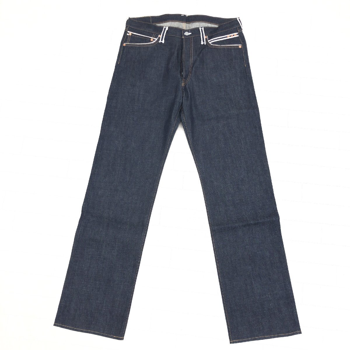 ●新品 STUDIO D'ARTISAN ステュディオダルチザン D1317 セルビッチ リジットデニム パンツ 38 w100 赤耳 未使用 特大 大きい 2XL アメカジ