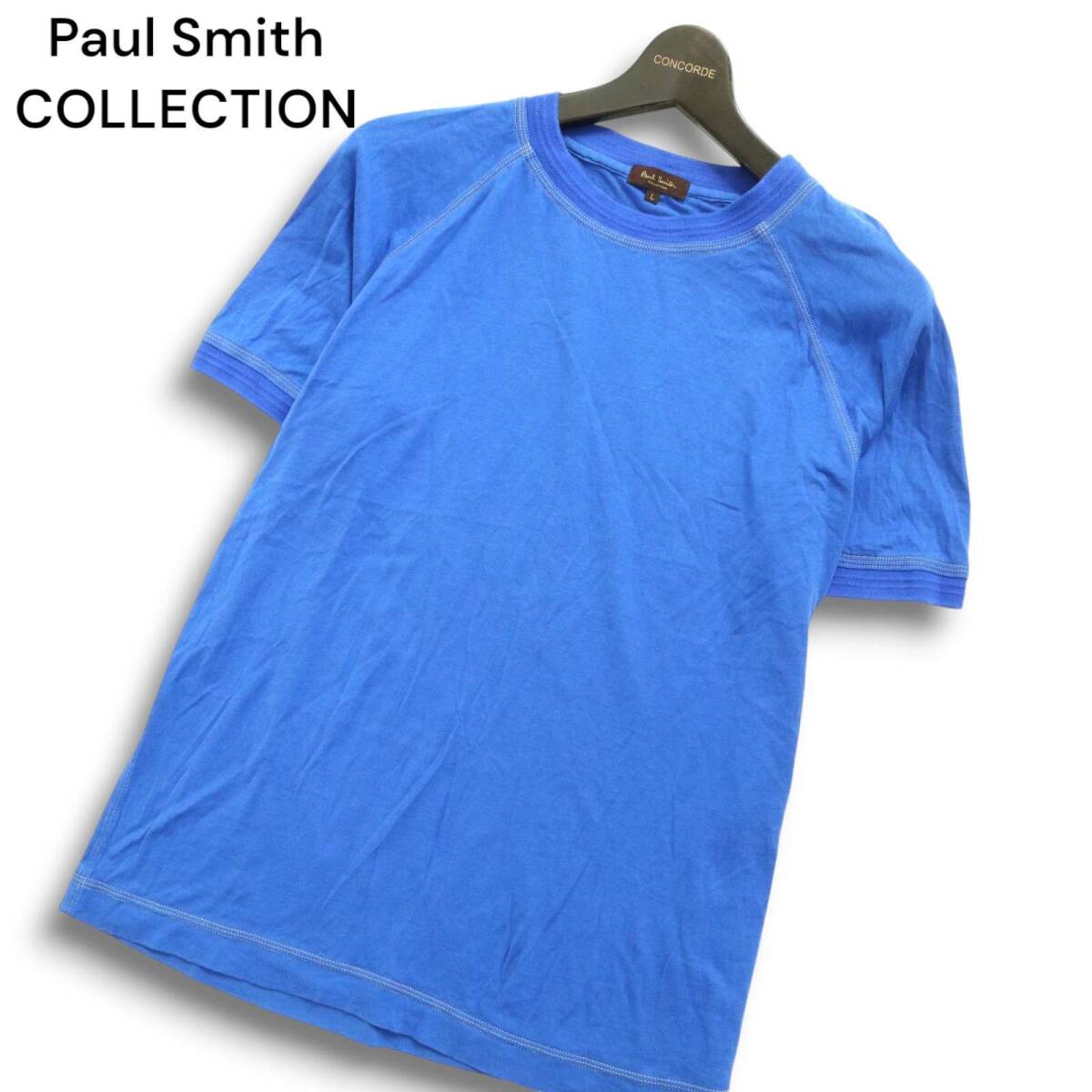Paul Smith COLLECTION ポールスミス コレクション 春夏★ 半袖 カットソー Tシャツ Sz.L メンズ 紺 青 ネイビー 日本製