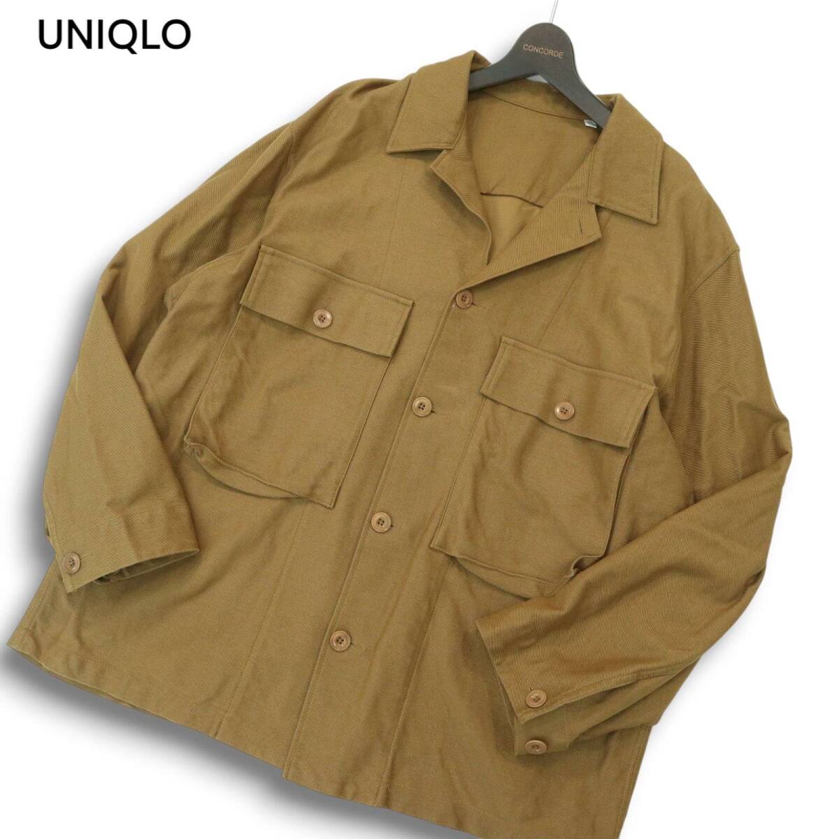UNIQLO U ユニクロ ユー ルメール 通年★ ジャージー シャツ ジャケット Sz.XXL　メンズ 大きいサイズ 特大