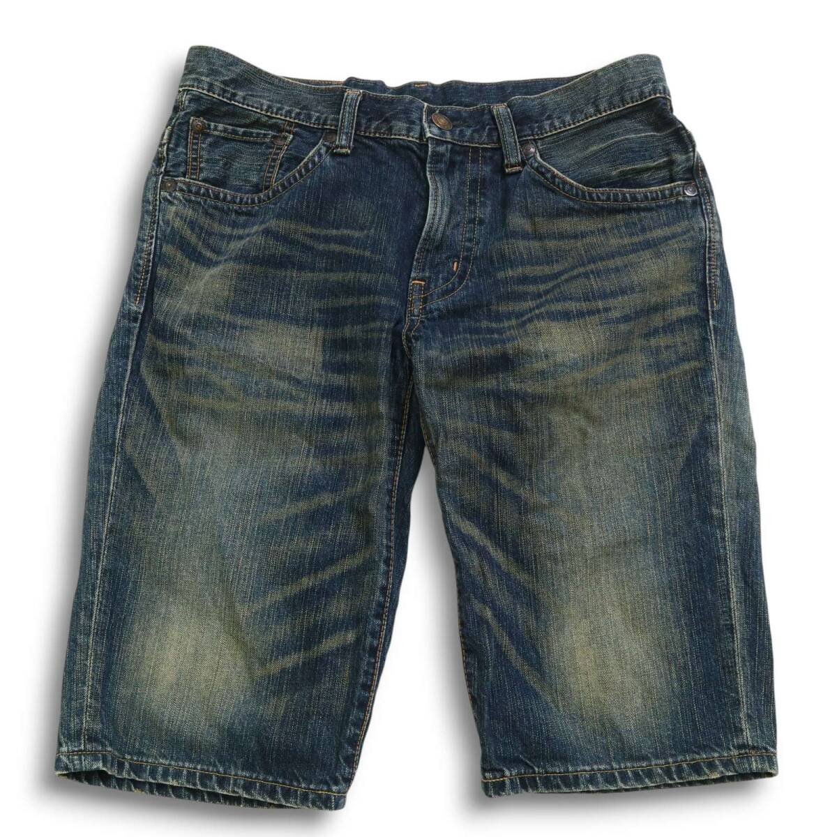 EDWIN エドウィン 51331 春夏 USED加工★ デニム ハーフ ショート パンツ ジーンズ Sz.32 メンズ