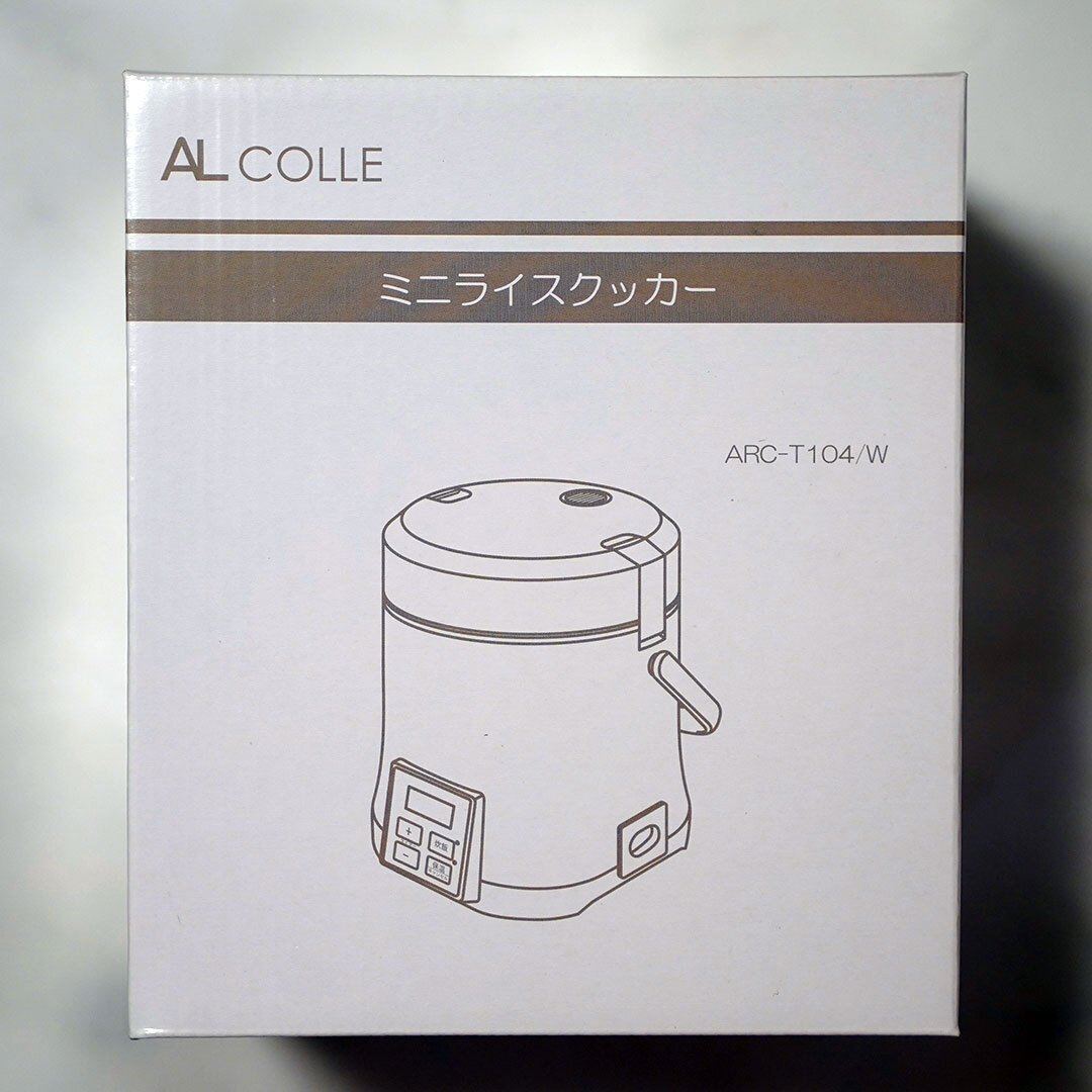新品・未使用☆AL COLLE アルコレ　ミニライスクッカー　炊飯器　炊飯容量：0.5～2合　ARC-T104/W　| 長期保管品 | 送料無料