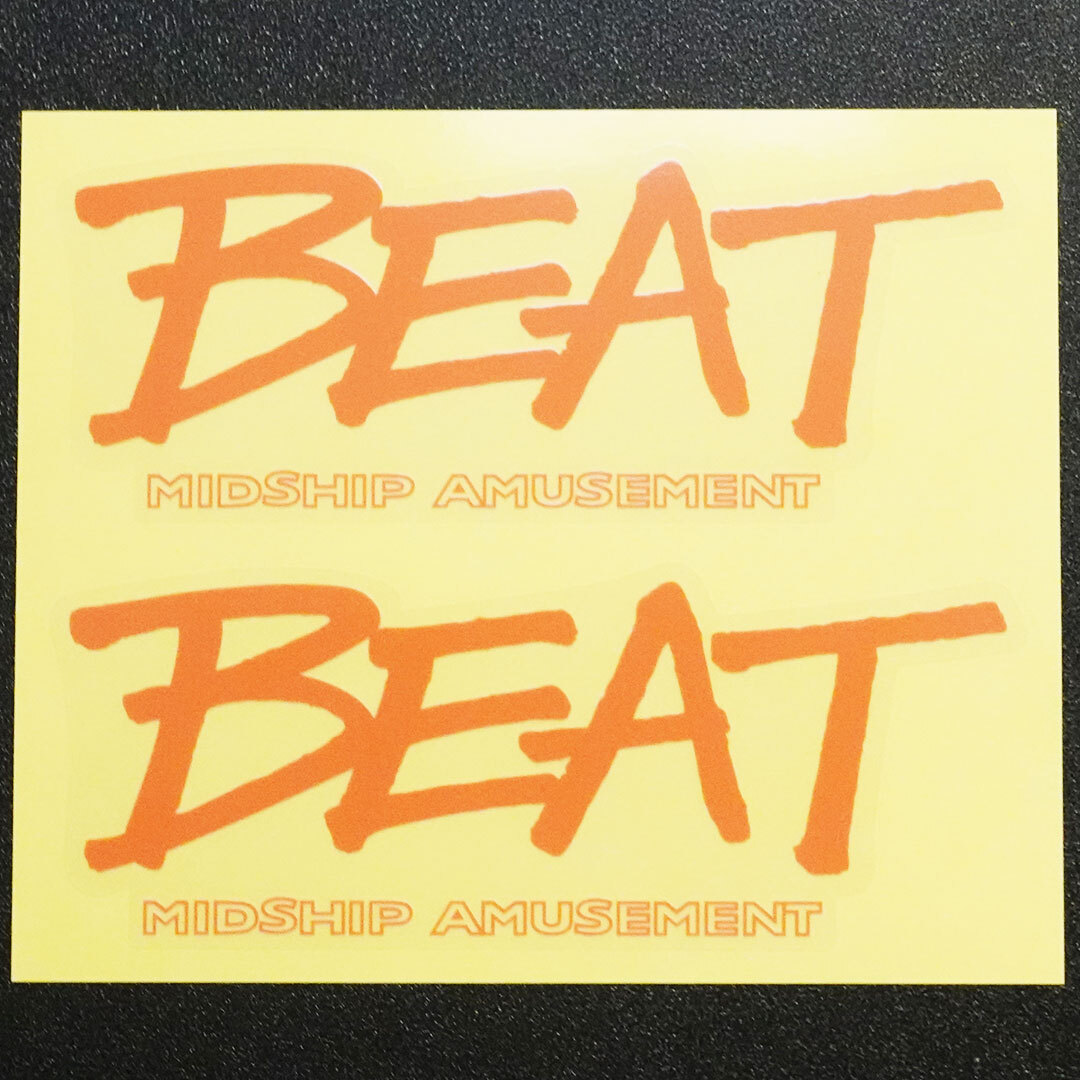 新品・未使用☆ホンダ ビート PP1 サイドステッカー オレンジ 左右セット（2枚）　BEAT MASTER　HONDA BEAT |新品|送料無料|匿名配送