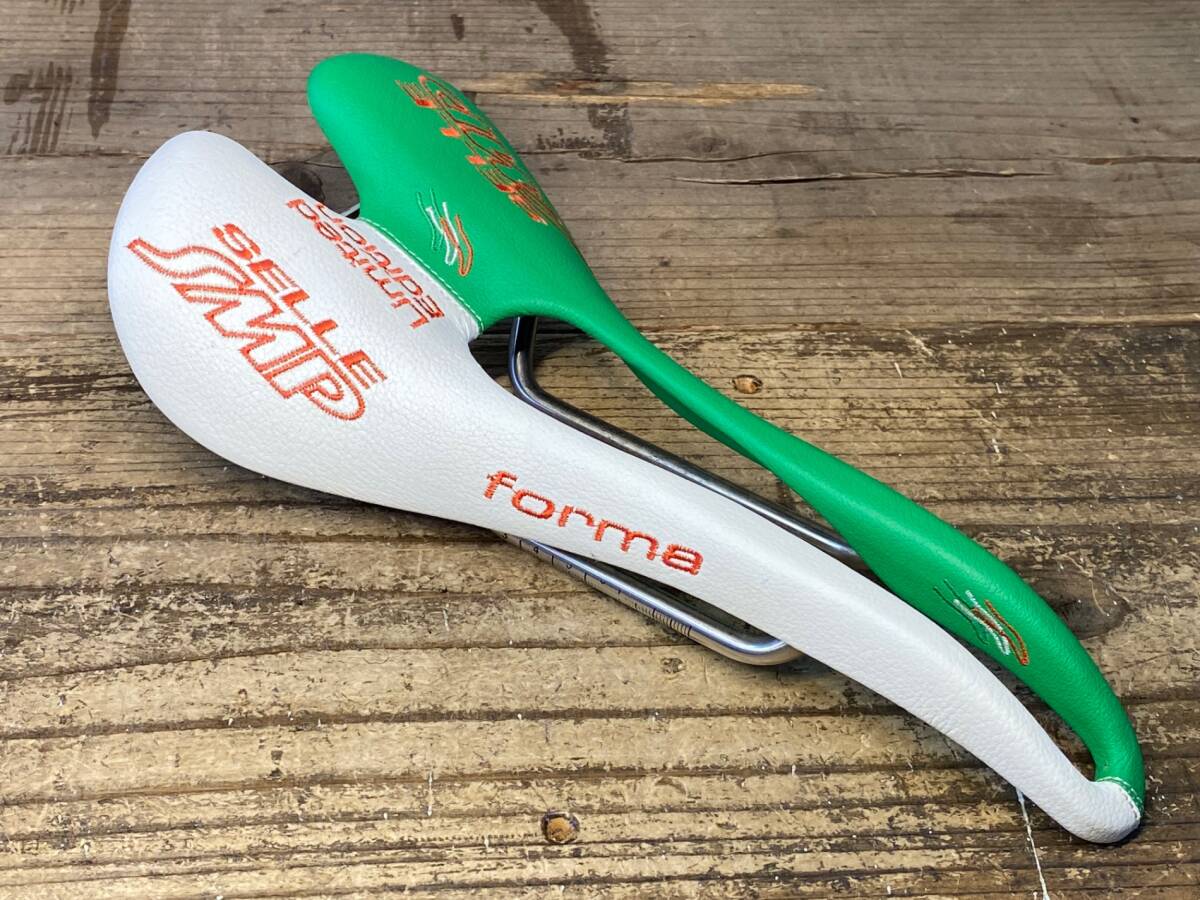 JA508 SELLE SMP forma Limited Edition サドル 白 緑 inox tubeレール 限定イタリアントリコロール
