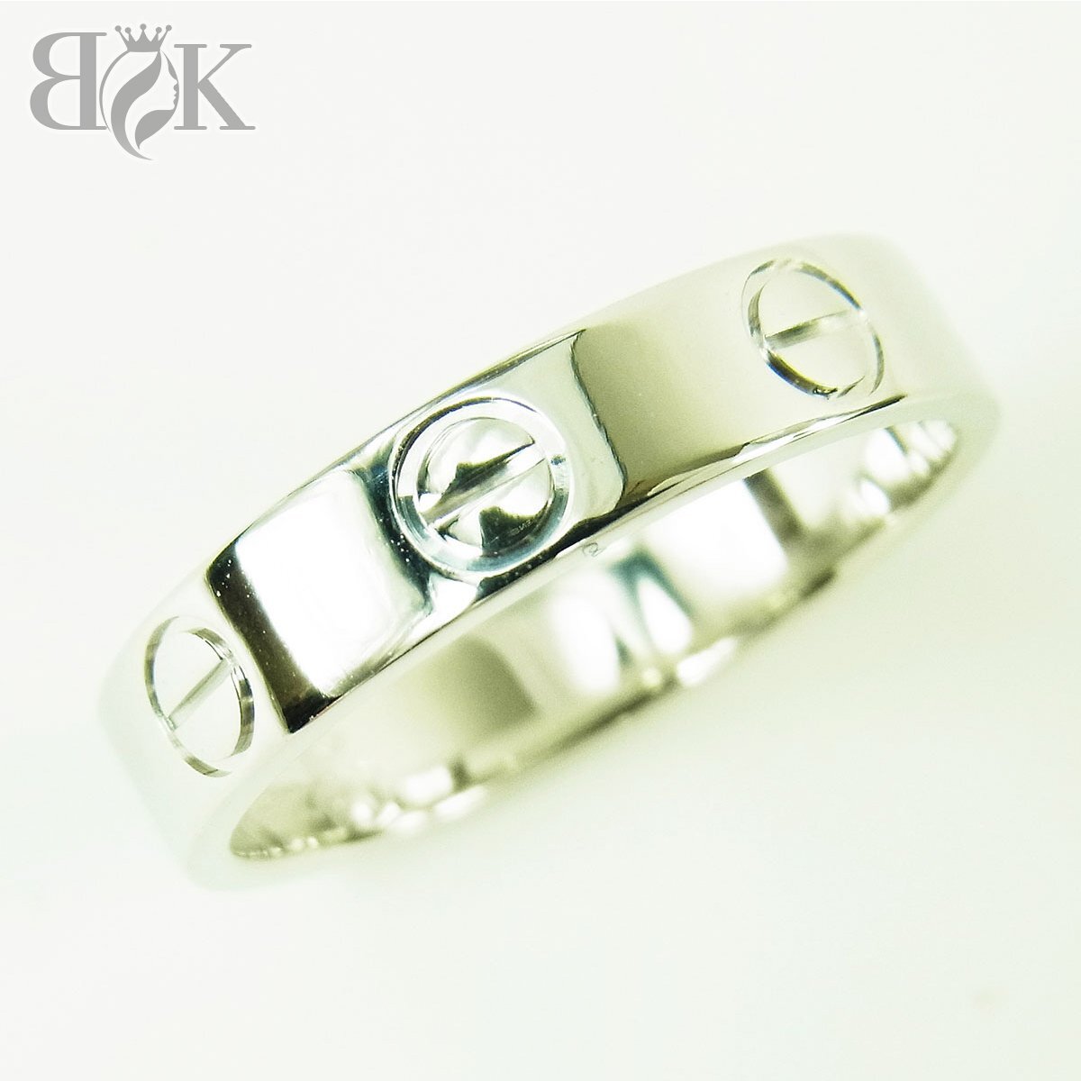 新品仕上げ 展示品 カルティエ ラブリング 750 #48(約7号) 縦幅:約3.5mm 約3.0g ホワイトゴールド 指輪 Cartier ■