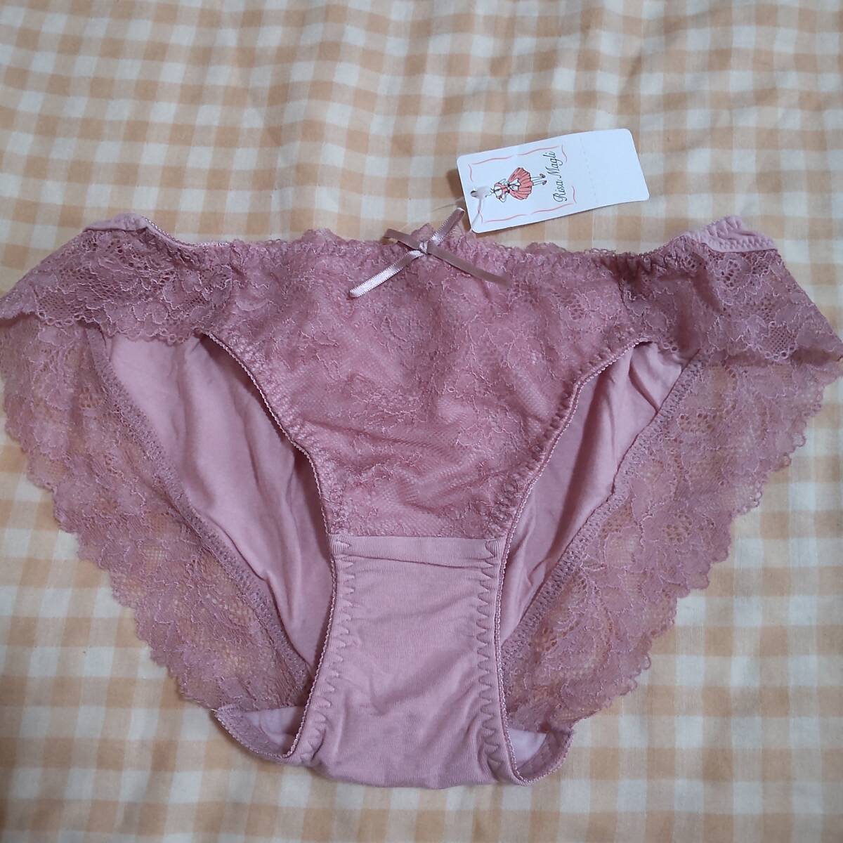 新品タグ付き リサマリ レースショーツ Ｌモーヴピンク