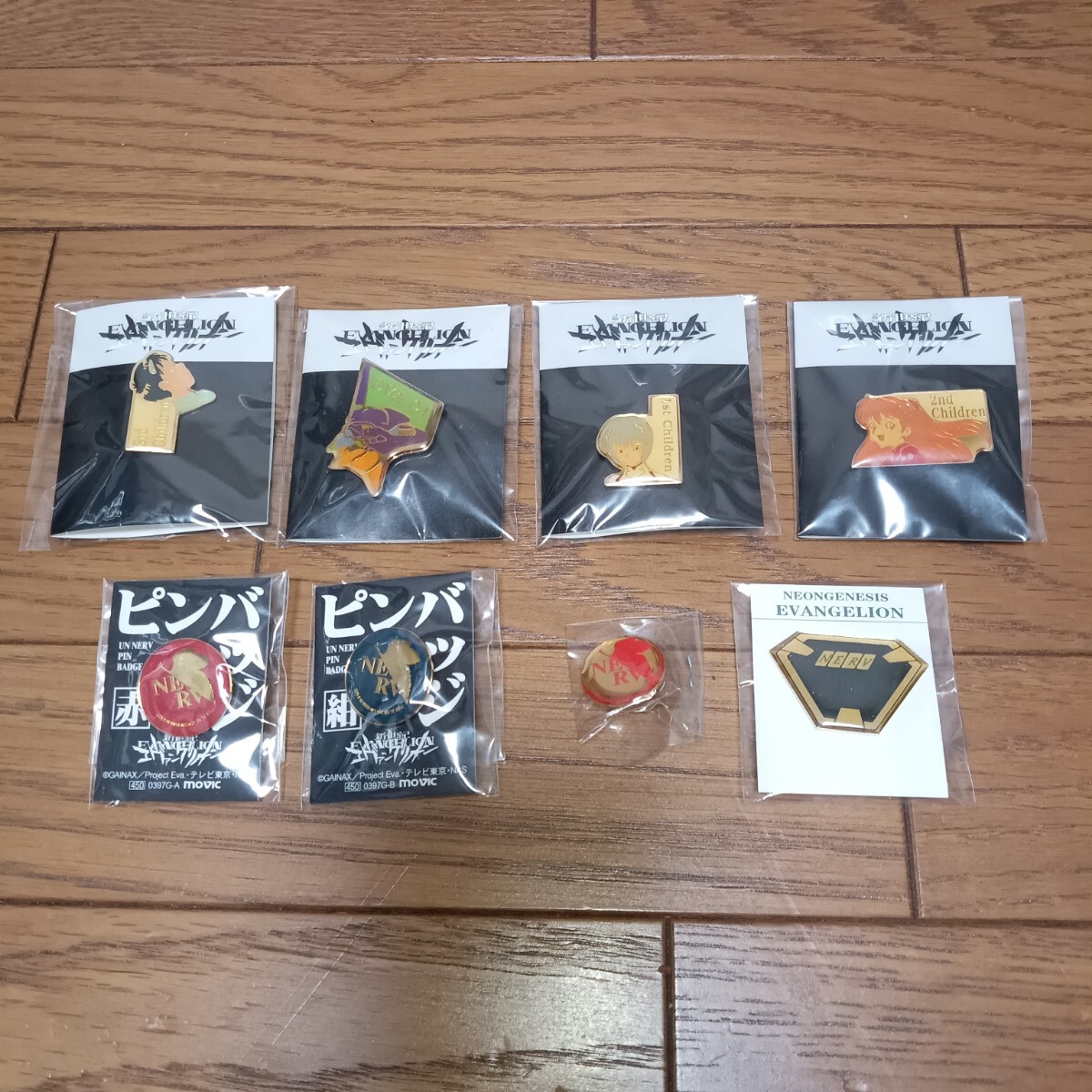 新世紀エヴァンゲリオン ピンバッジのセット 全て未開封品 検 碇シンジ 綾波レイ 惣流アスカラングレー 初号機 NERV ネルフ
