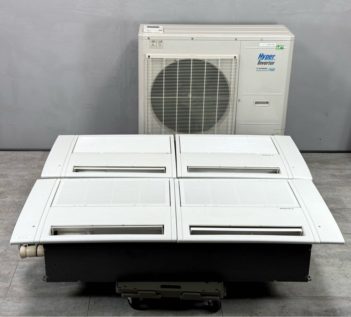 2019年製■三菱 業務用 エアコン 1方向 3馬力 内機 FDTSZP505S 外機 FDCVP805H 天井カセット 天カセ ■兵庫県姫路市から A25-181